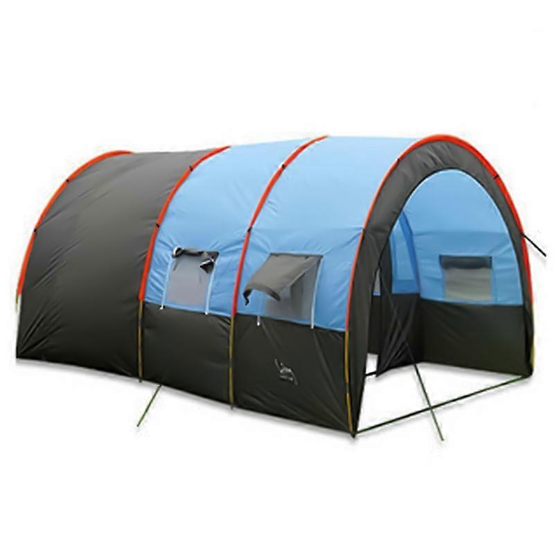 KLM-3017 Ultralarge 5-8 Person Double Layer Waterproof Group Camping Tunnel Tent