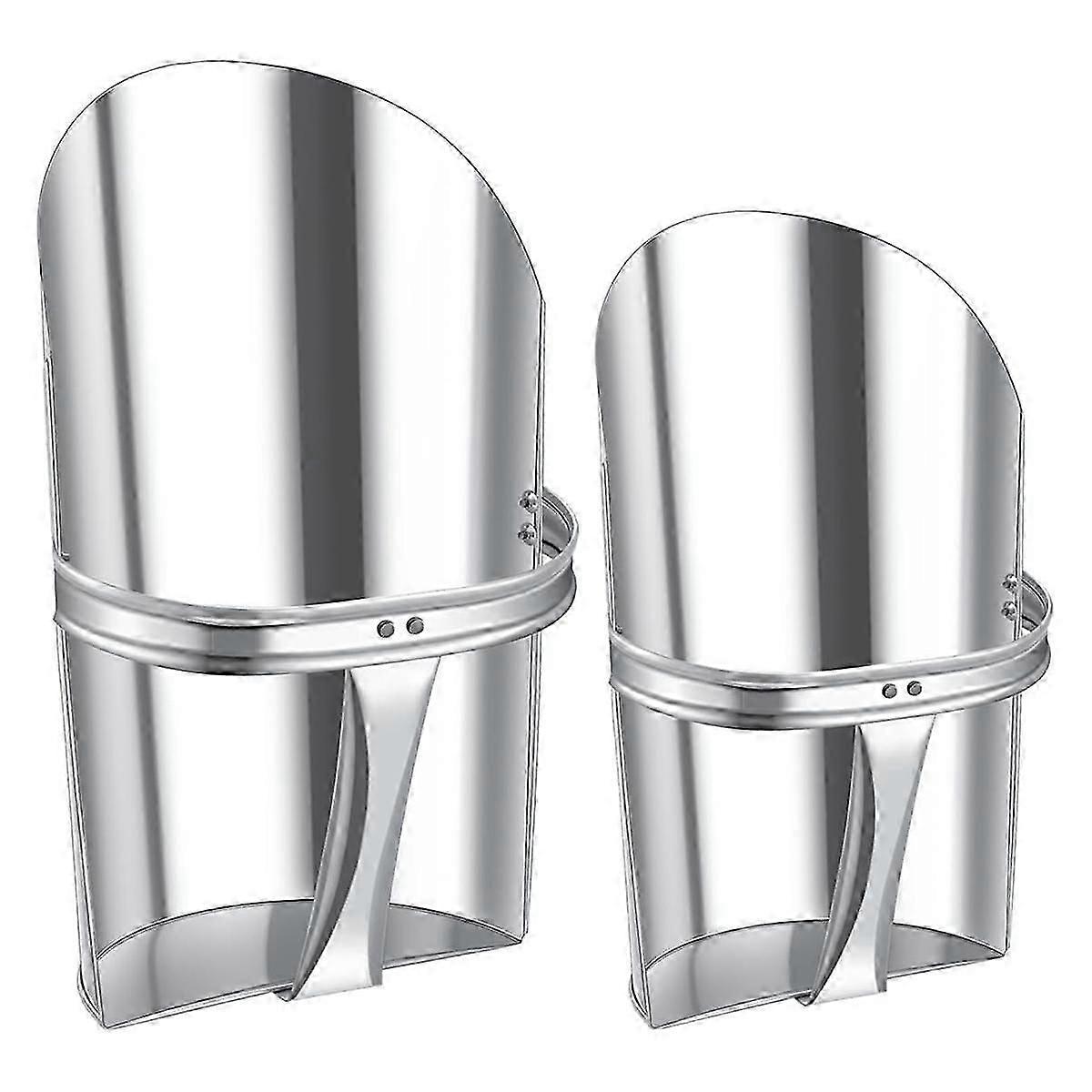 2Pcs Metal Feed Grain Scoop for Livestock 2 Sizes Heavy Duty Stackable Horse Feed Scoop with Handle