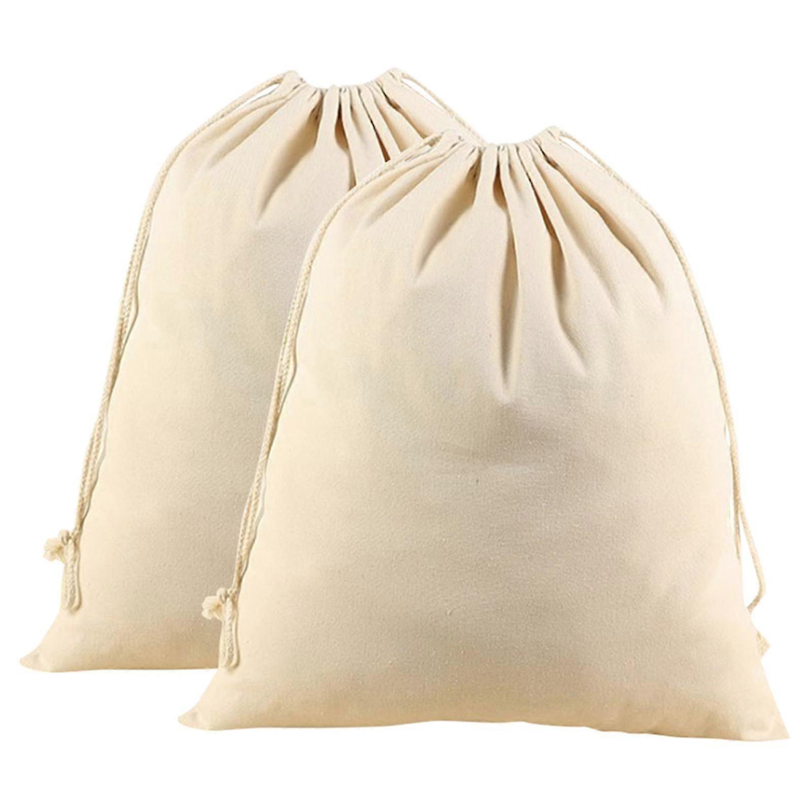 2 Pack Extra Large Cotton Canvas Heavy Duty Laundry Bags Versatile Multi Use