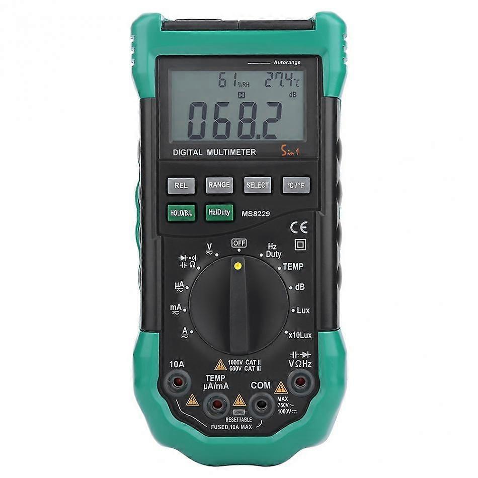 BSIDE MS8229 Multimetr cyfrowy Miernik hałasu LUX Tester temperatury i wilgotności