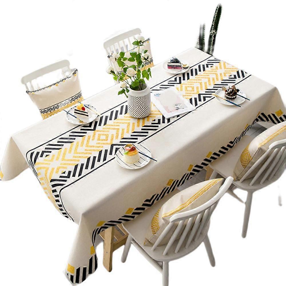 Tablecloth,Linen Textured Table Cloths Square  Waterproof Premium Solid Woven Tablecloth ,Spill-Proof   for Party Table Feature Extra Soft and Thick F