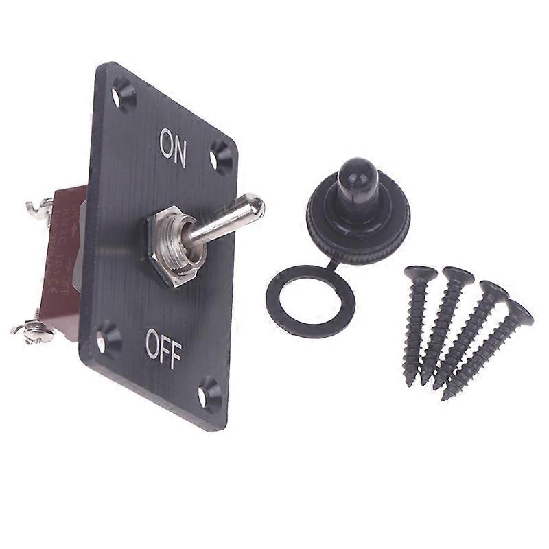 Heavy Duty Toggle Switch 2 Pin 2 Gears ON/Off SPST With Mounting Panel Weatherproof Cap For Boat Car Plug Play