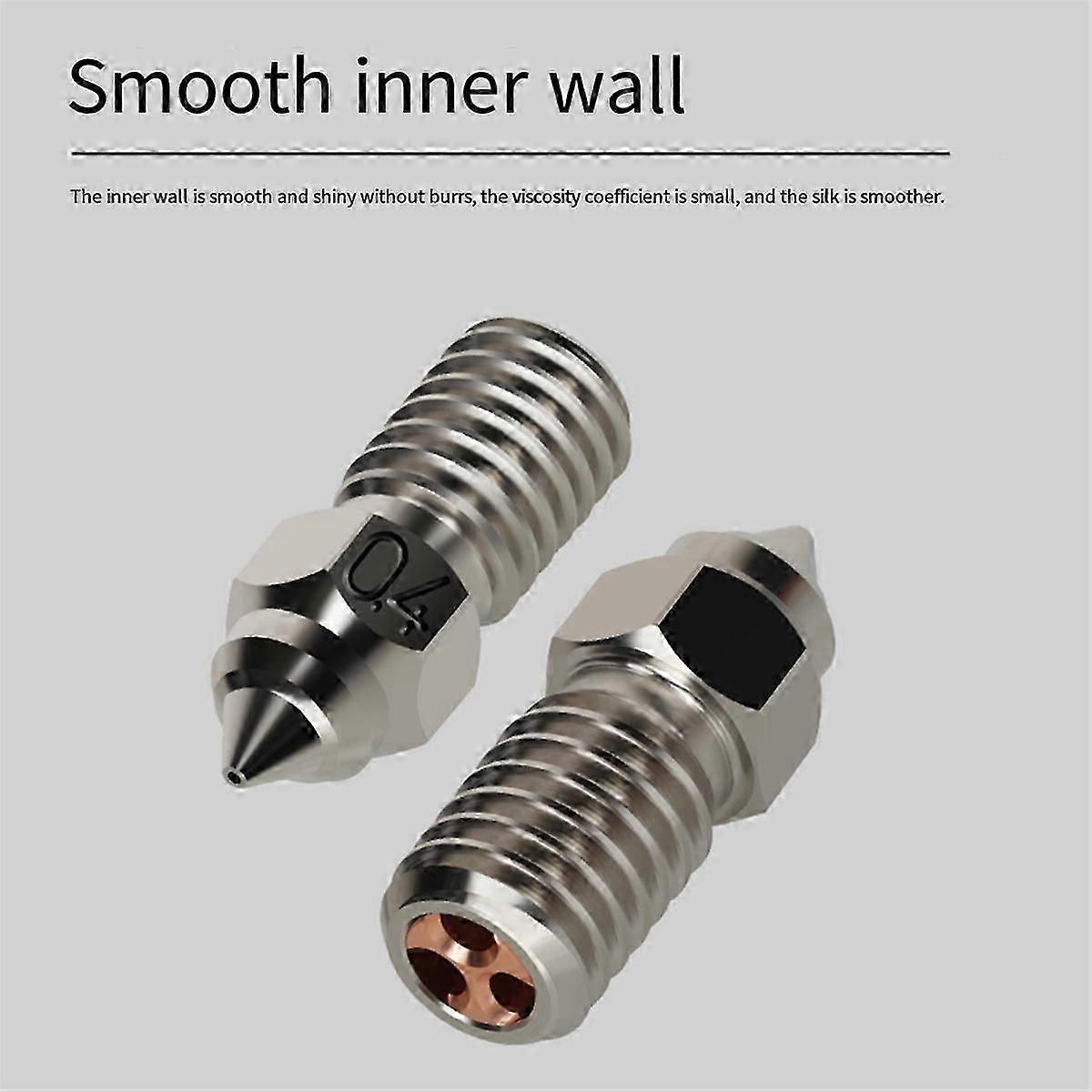 4PCS for Ender 7/5/3V3 SE Nozzle Chrome Zirconium Copper Nozzle High-Flow High-Temperature CHT Nozzl