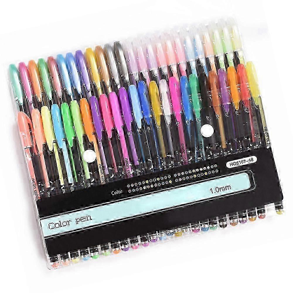 Glitter Pens, 48 Pieces for Adult Coloring Books