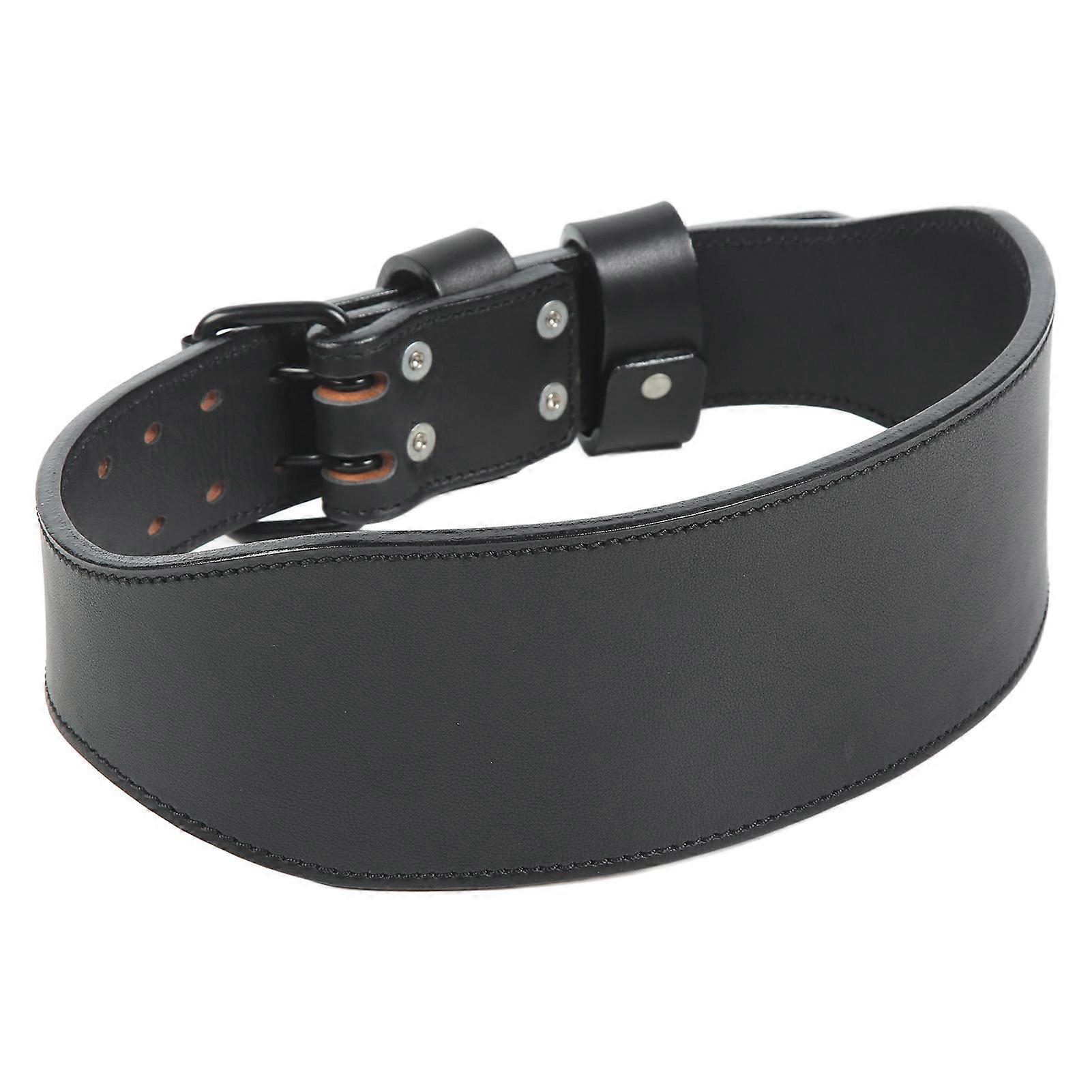 Adjustable Leather Weightlifting Belt, High-Quality Materials For Durable Wear-Resistant Performance, Double Prong Buckle Ensures Secure Waist Support