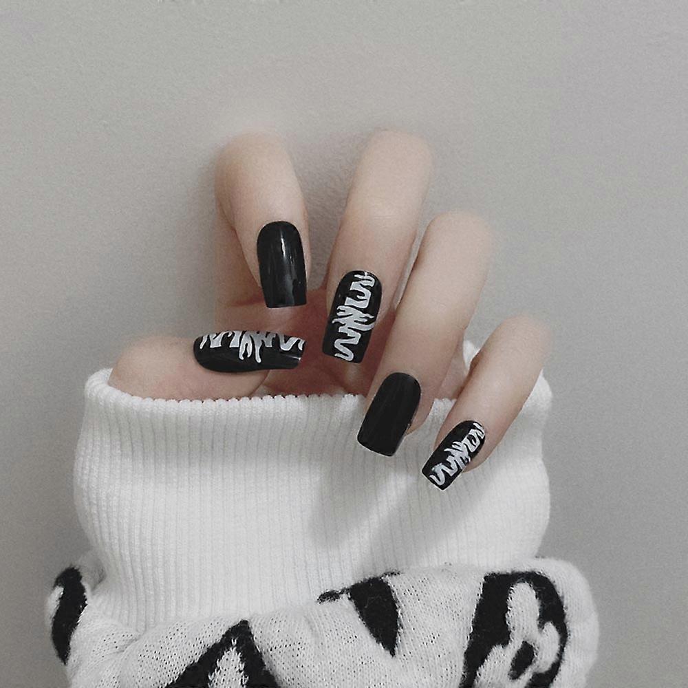 24pcs/box False Nails Full Cover Glossy Nails