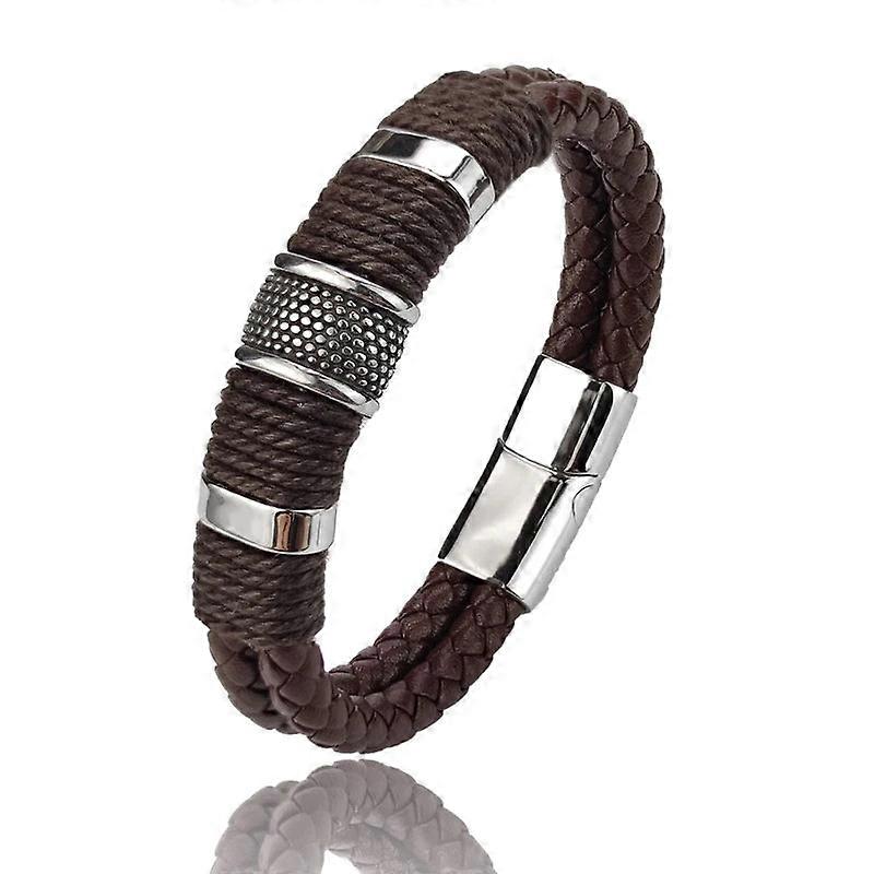 Luxury Vintage Multilayer Leather Mens Bracelet