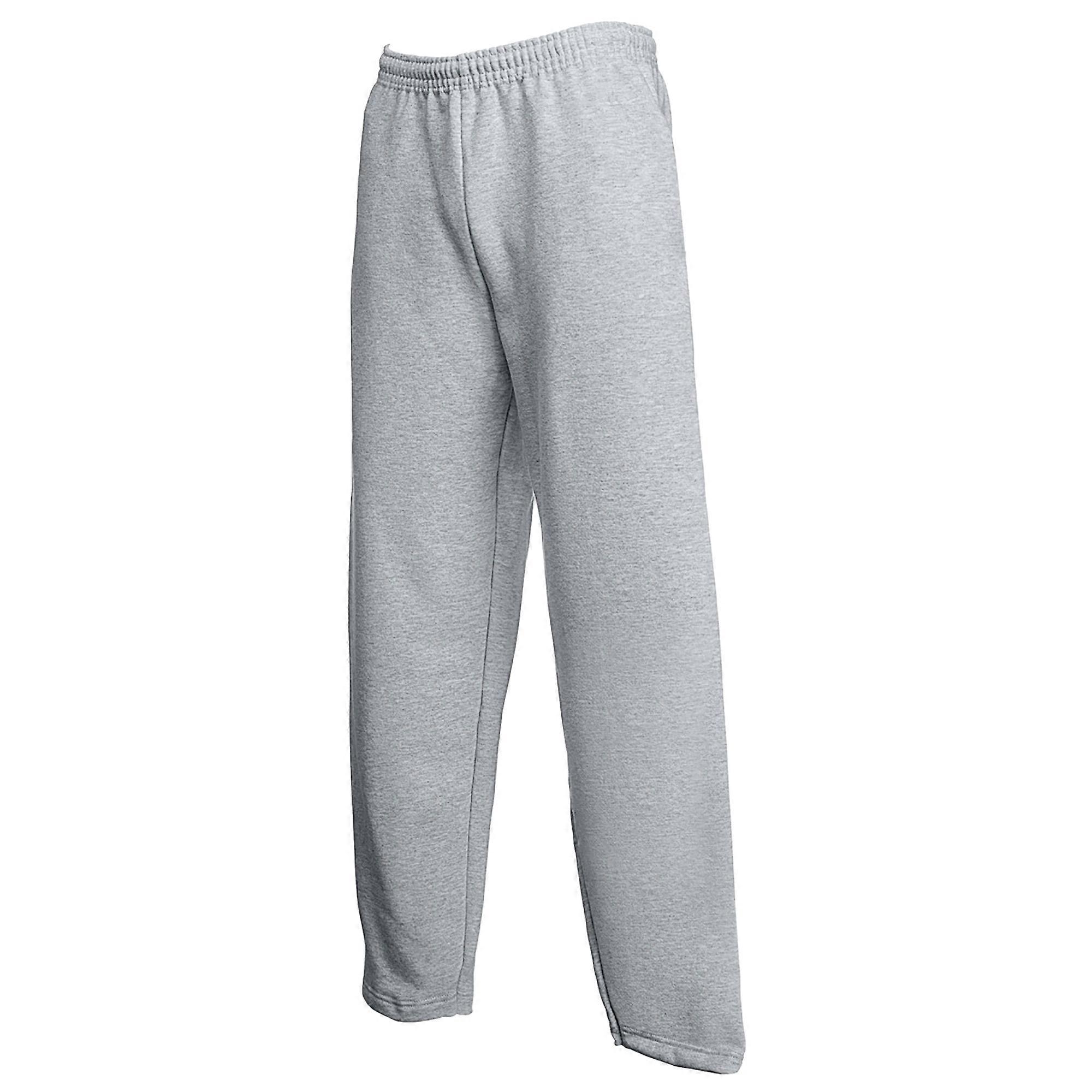 Fruit Of The Loom Mens Open Hem Jog Pants Jogging Bottoms