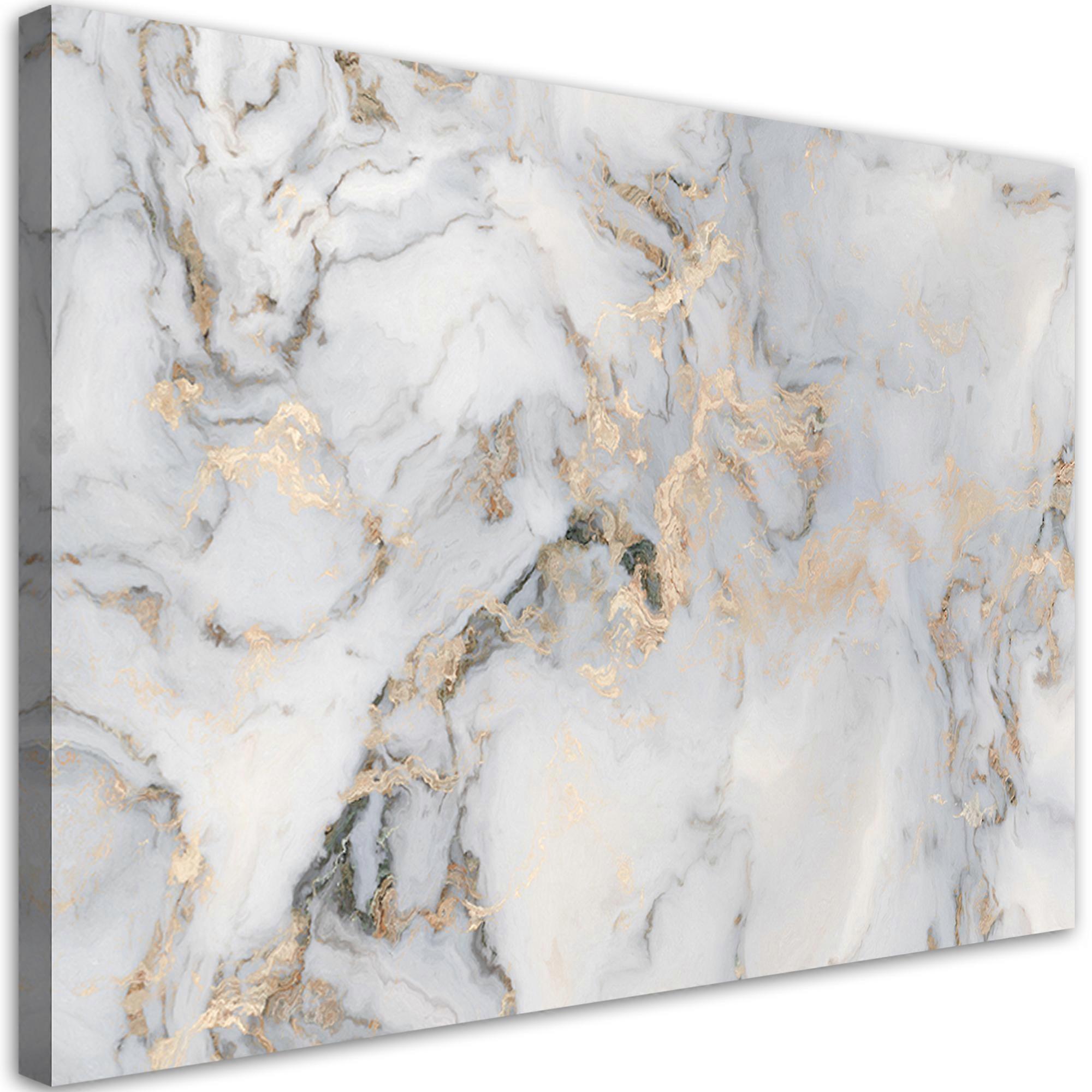 Impression sur toile, marbre texture abstraction - 90x60