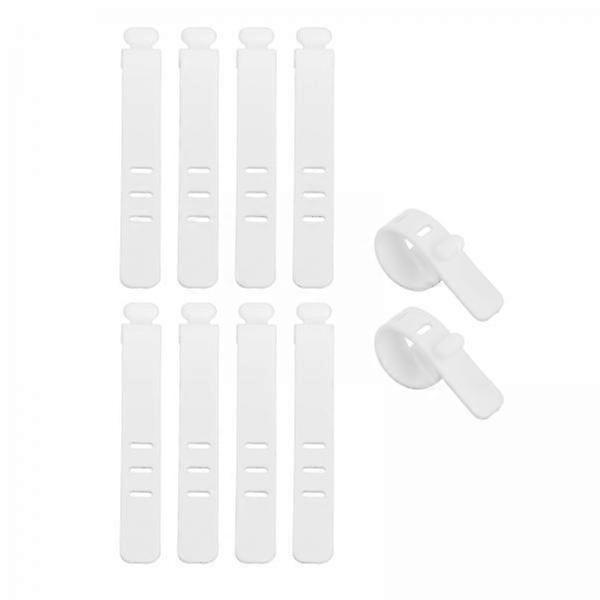 2X 10 Pack Cable Ties 3 Holes Holder for Data Cable Earphone Cable Cord Cables