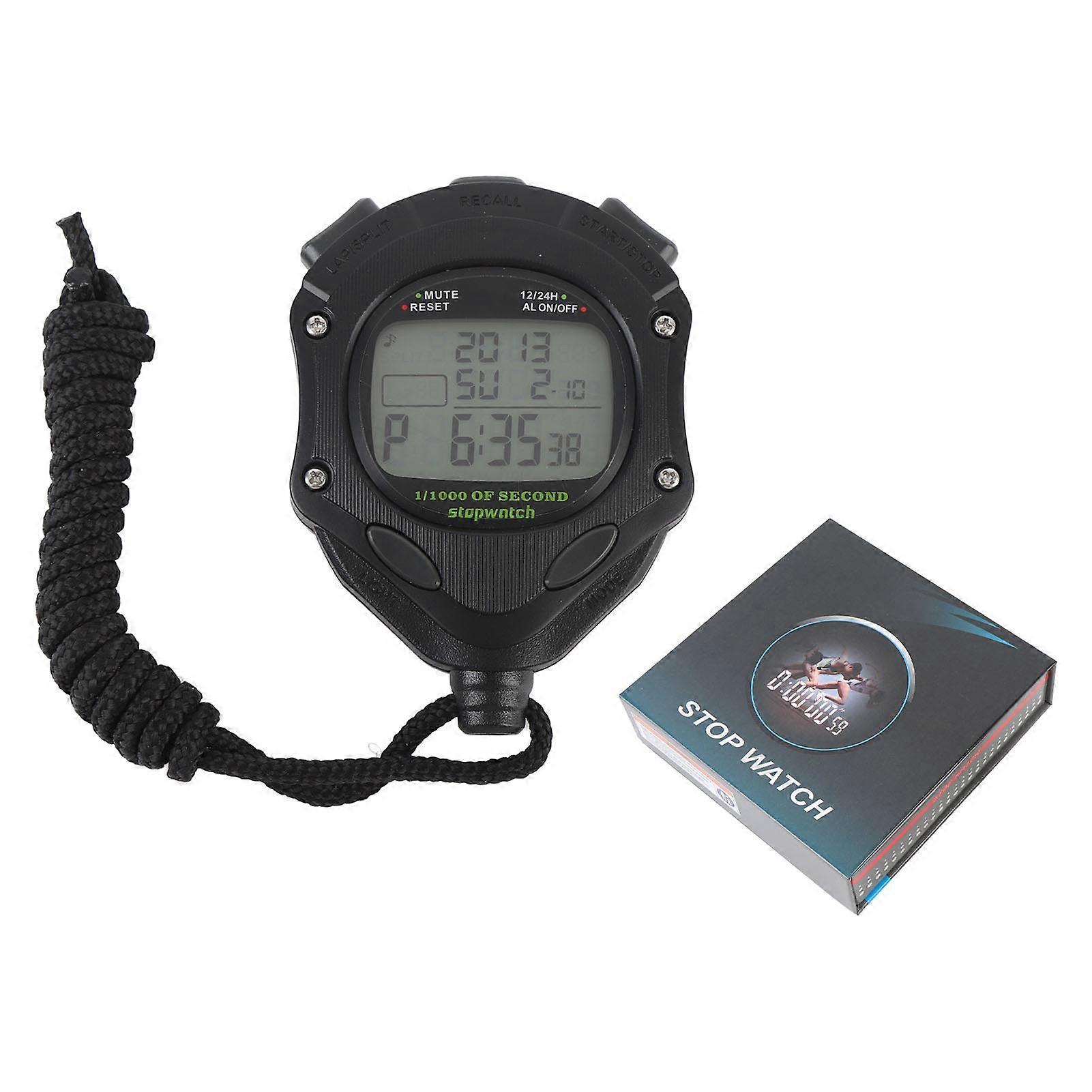 Digital Stopwatch Timer Large Display Night Light Alarm Function Multipurpose Electronic Sports Timer for Coaches Swimming Running