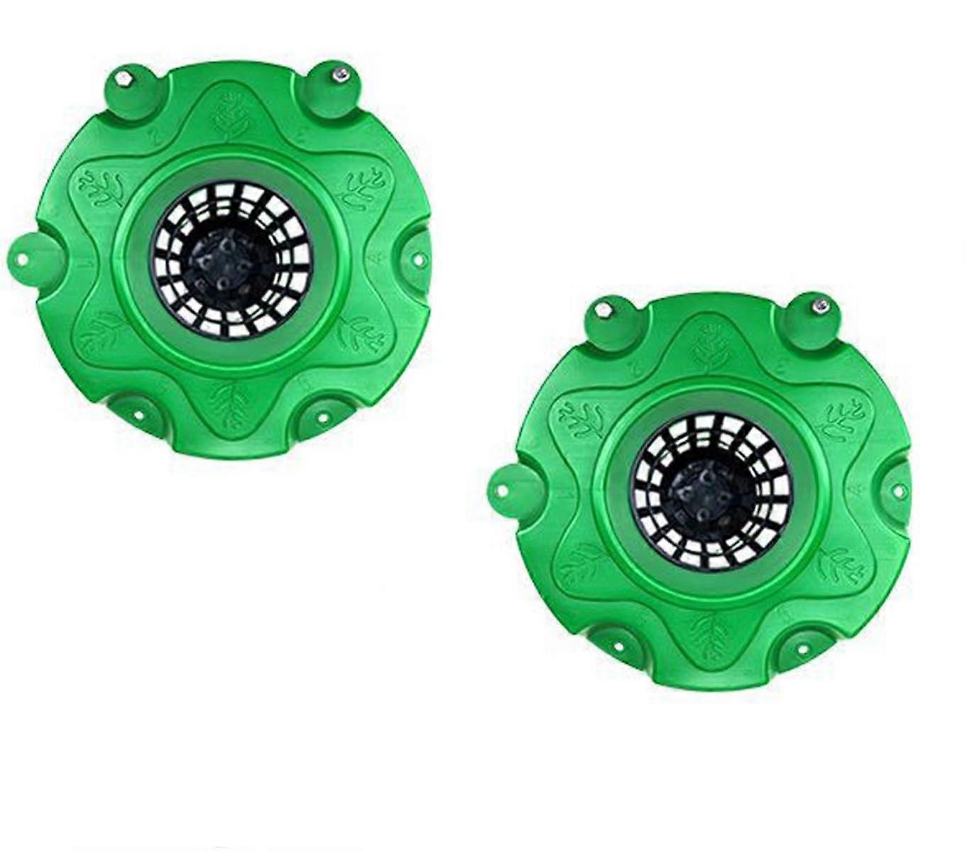 RISEON Set of 2 Aquaponics Floating Island Pond Planter Basket Kit  Hydroponic Island Water Gardens Floating Buoyant Aquatic Pots