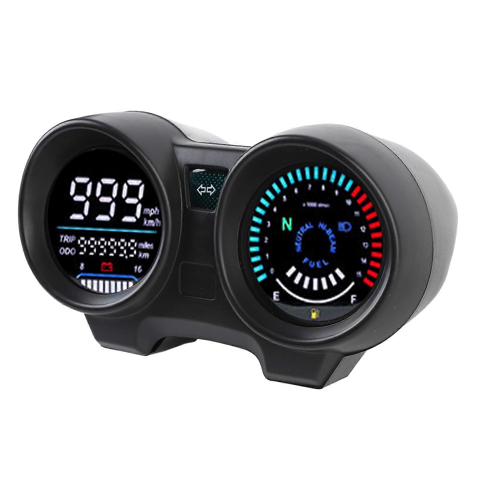 Motorcycle Speedometer LCD Gauge with 7 Colors Backlight, for CG125 20002008, Brazil Titan 150, CG150 Fan150 2010 2012, Support XH2.544Y Plug