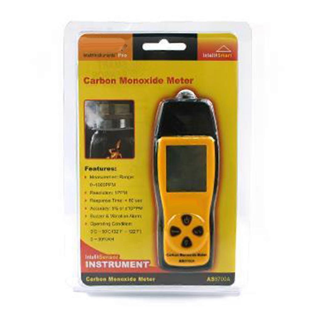 Handheld Carbon Meter Portable Precision Detector LCD Digital Display Multipurpose Gas Monitor Tester 0-1000ppm ABS