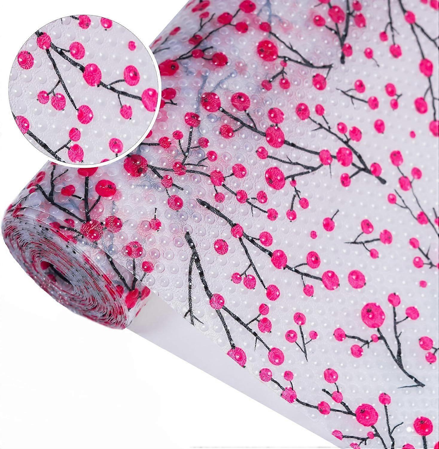 pcs Transparent Red 45 x 30 cm Waterproof Fridge Mats Drawer Mats Kitchen EVA Non-Adhesive Shelf Liners Refrigerator Liners, Can Be Cut to Size