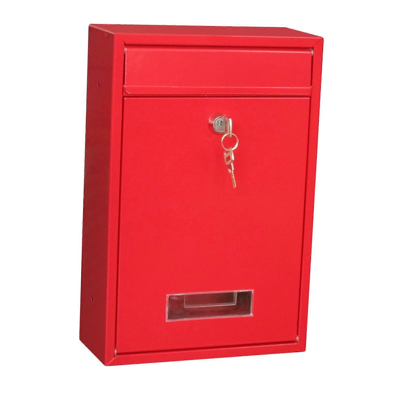 Outdoor Security Locking Mailbox Letter Box Suggestion Box Newspaper Box