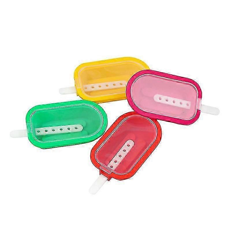 Silicone Ice Cream Mold Can Be Stacked, Mini, 4 Pieces, Silicone, Multi-color