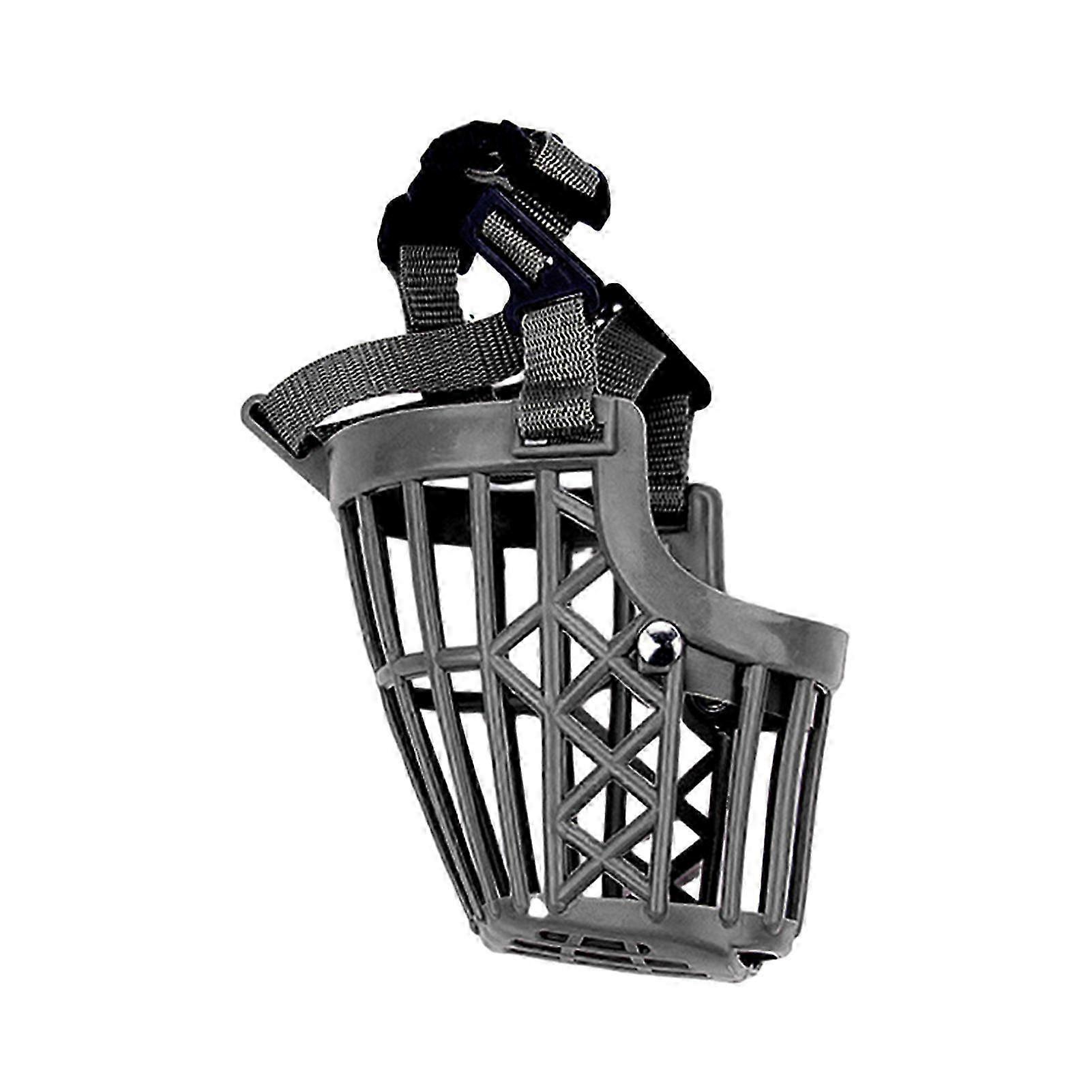 Pet Dog Muzzle Adjustable Breathable Anti-Barking Cover - Black