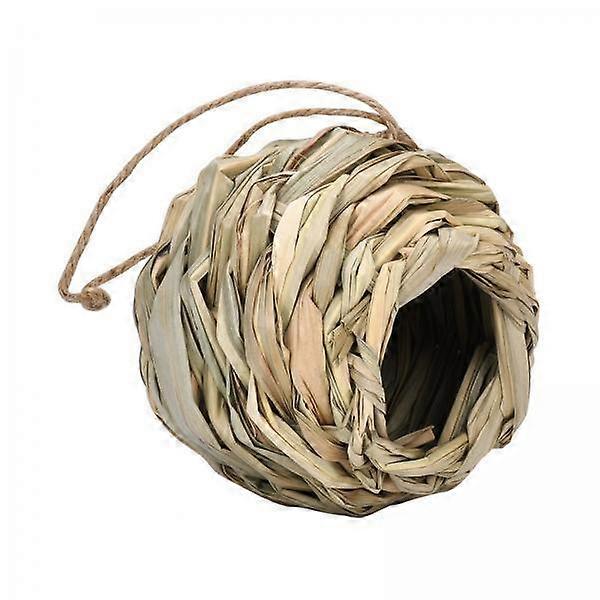 4x Hand Woven Bird Nest Hummingbird Nest House Ball Shape Hanging Grass Bird