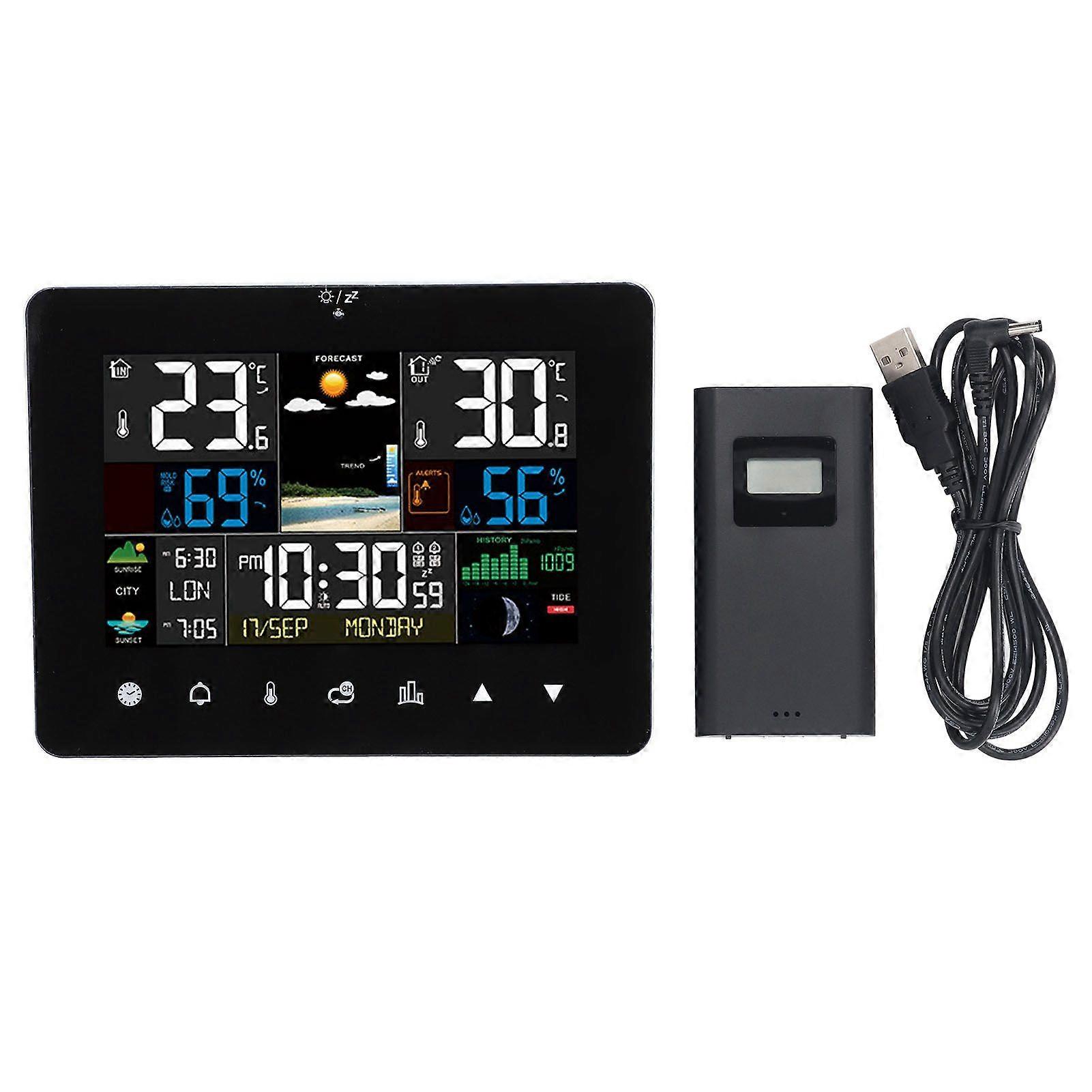 High quality  Color screen touch weather clock 3362G RF sensor temperature and
