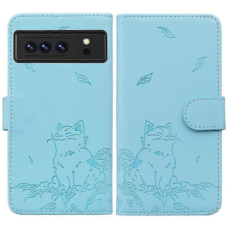 Compatible For Google Pixel 8 Pro Case Wallet Cat Pattern Imprinted Leather Phone Cover