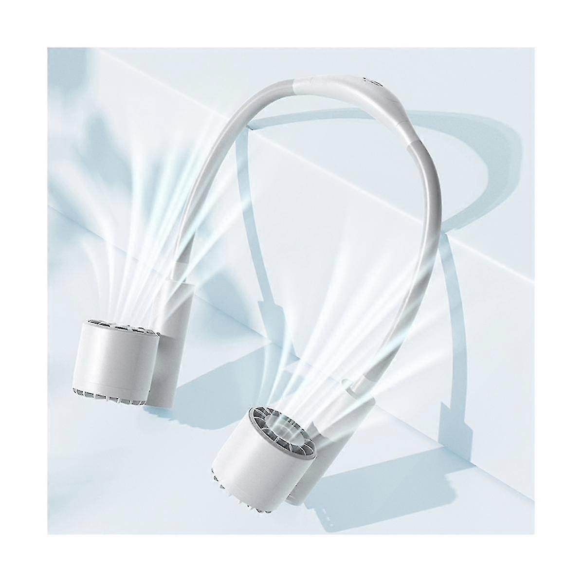 Portable Bladeless USB Rechargeable Neck Fan for Outdoor Activities, Mute Mini Fan Ideal for Sports and Cooling