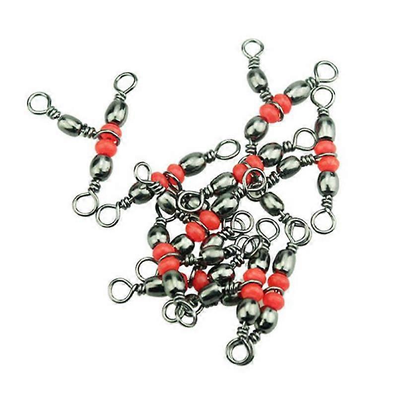 10/20/50Pcs Brass Fishing Rolling Barrel Swivel Bearing Connector Solid Ring Sporting Swivels&Snap