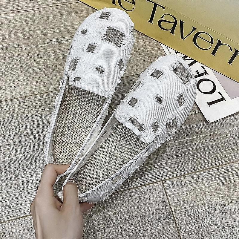 Women's Summer Breathable Mesh Flats Shoes, Soft Espadrilles Flats, New Slip on Shoes Loafer for Women