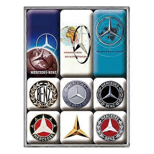 Nostalgic-Art 9-Piece Magnet Set - Mercedes-Benz