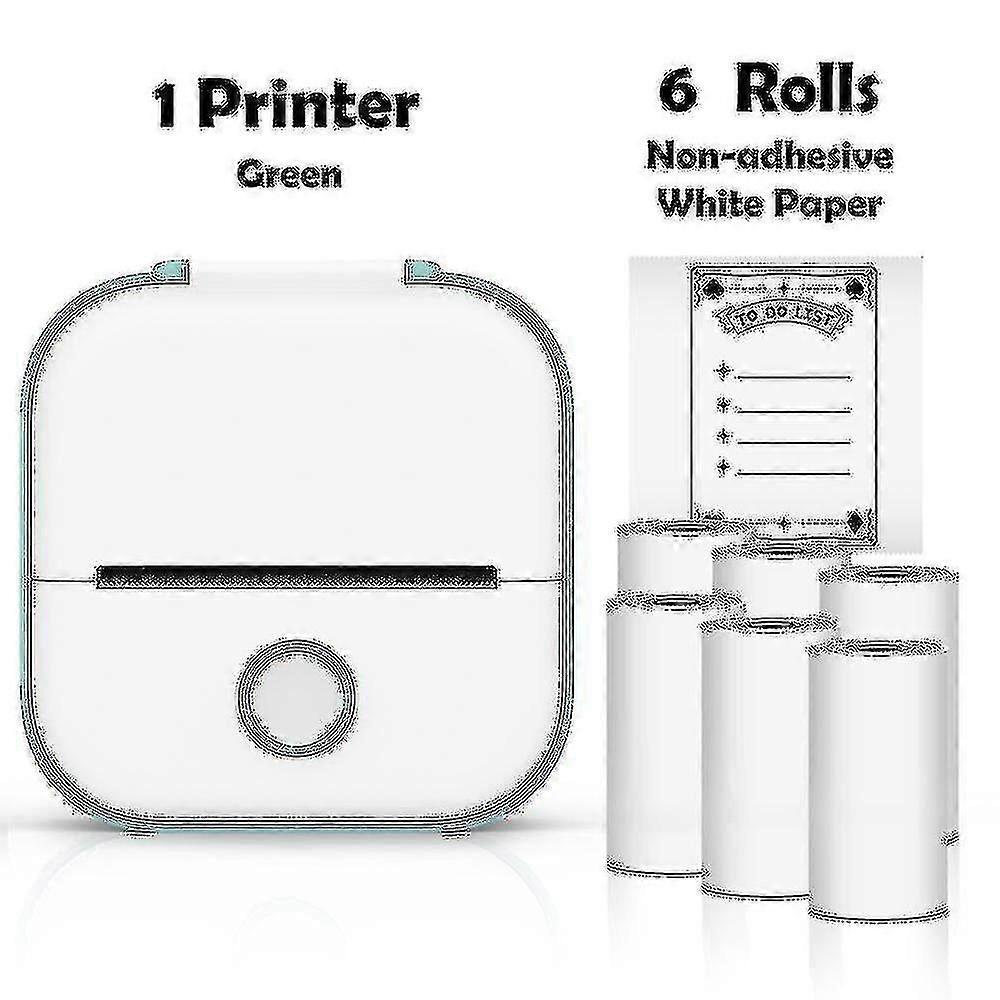 Portable Wireless Thermal Printer for Self-Adhesive Sticker Labels, Inkless Pocket Mini Printing Device