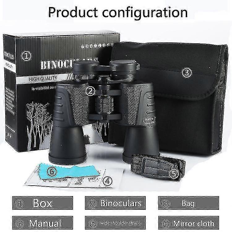 Binoculares Low Light Night Vision 20x50 Telescopio