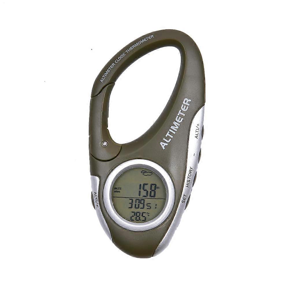 Portable Digital Barometer with Thermometer and Altimeter, Multifunctional Hiking Accessories Carabiner for Climbing