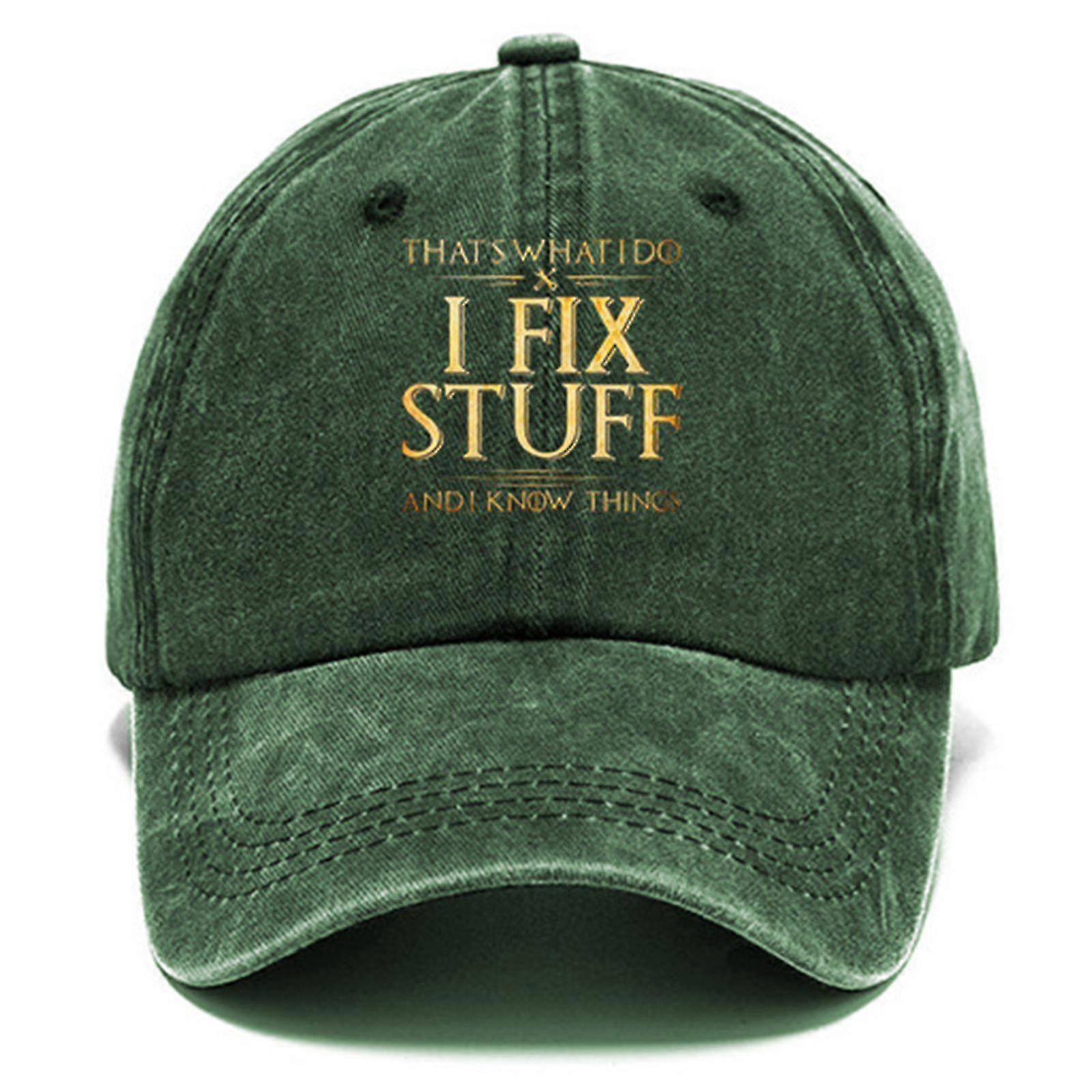 2025 Thats What I do I fix Stuff and I Know Things Dad Hat for Women Funny Baseball Caps Adjustable