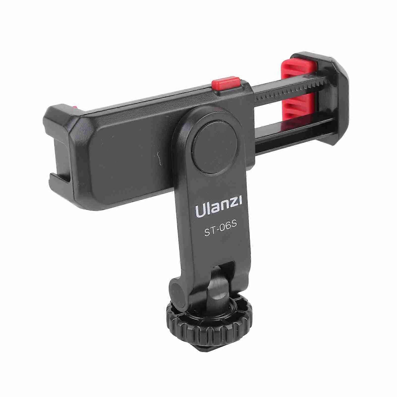 360° Rotatable Tripod Phone Holder with Cold/Hot Shoe for Mic & Video Light Mounting