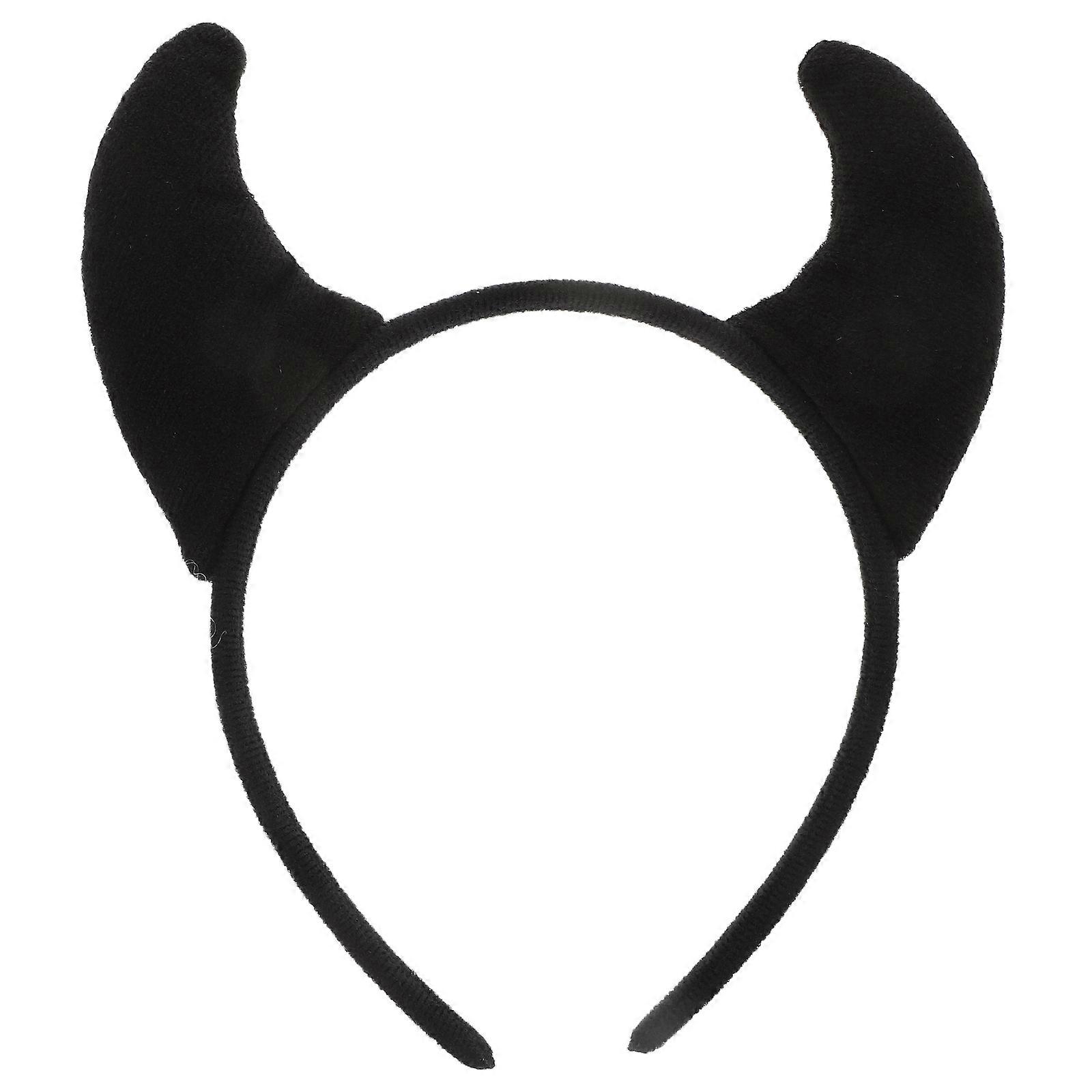 Party Headband Horns Headpiece For Masquerade Party Black Color 19cm x 17cm x 2cm Costume Accessory 3Pcs