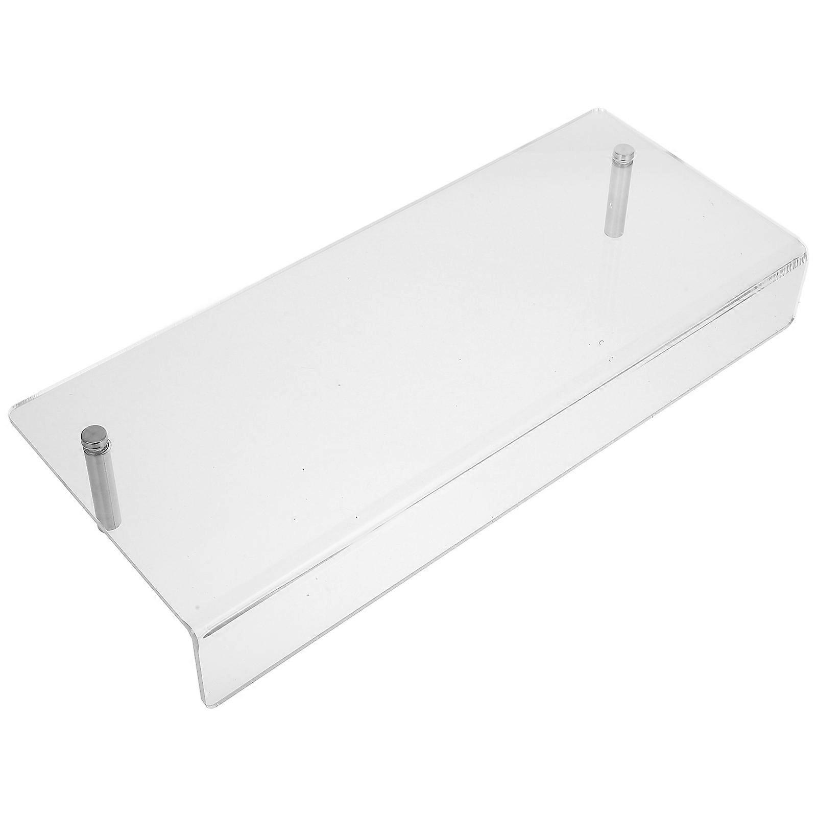 Clear Wall Mounted Book Holder Floating Shelf for Books, Magazines, and Brochures – Versatile Transparent Storage for Home, Office, or Bathroom