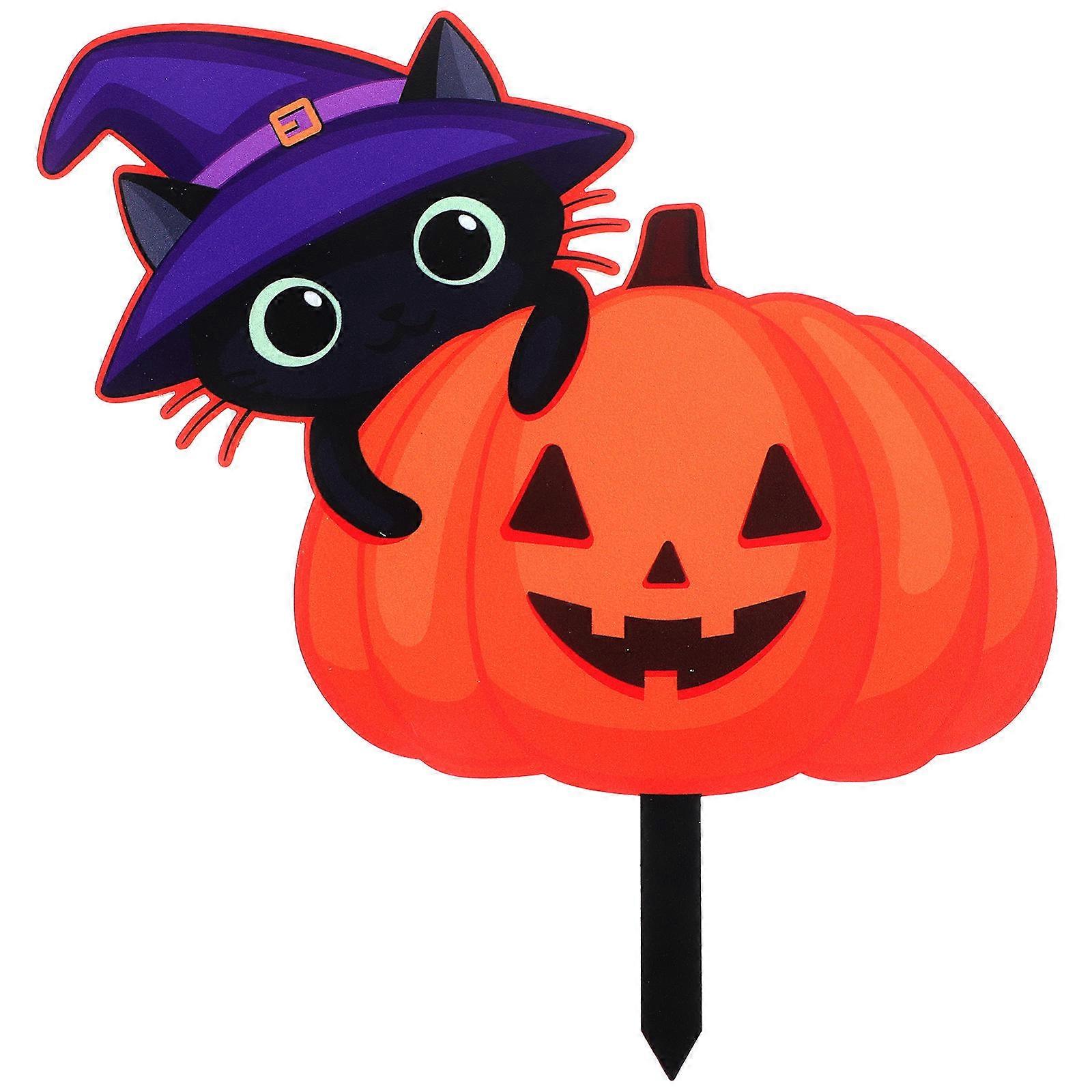 Halloween Decorations For Outside Transparent Acrylic 3Mm Cat Stakes 24.00X0.30X18.00Cm 1Set