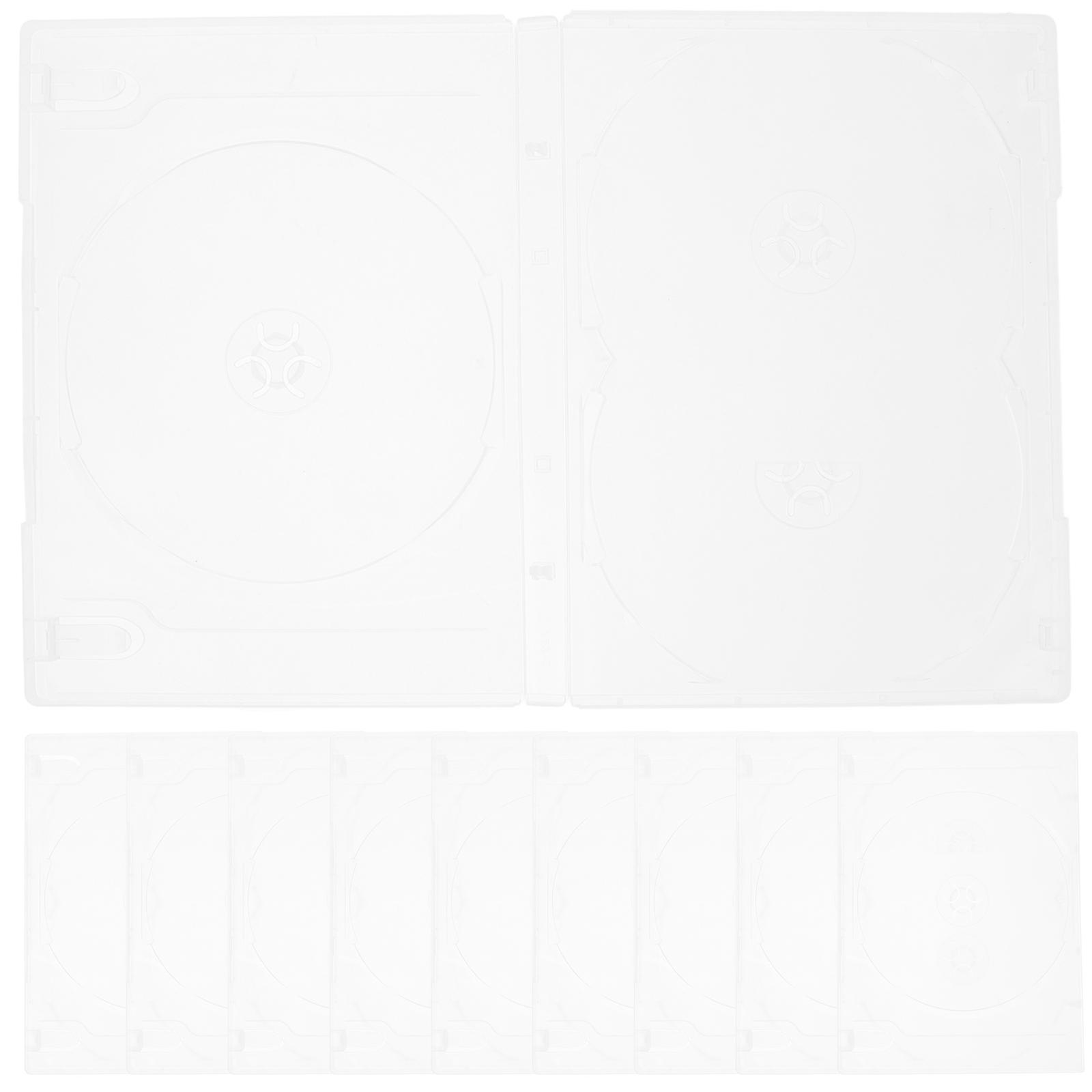 Dvd Storage Case Standard Cd Organizer Box For Travel Rectangular 10Pcs Scratch Resistance