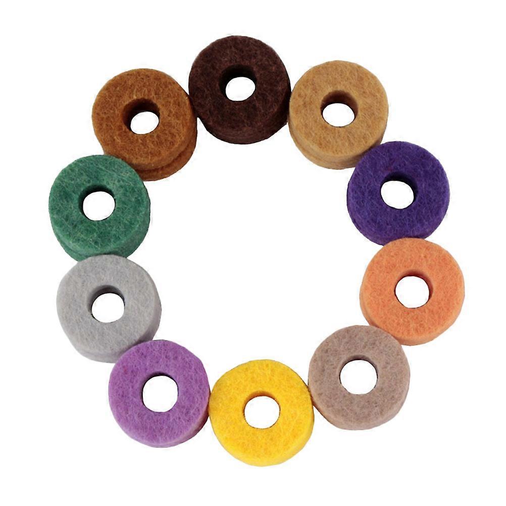 20pcs Cymbal Felt Pads for Drum Kits – Durable, Versatile Drumming Accessories for Professional and Casual Percussion Use – Assorted Colors