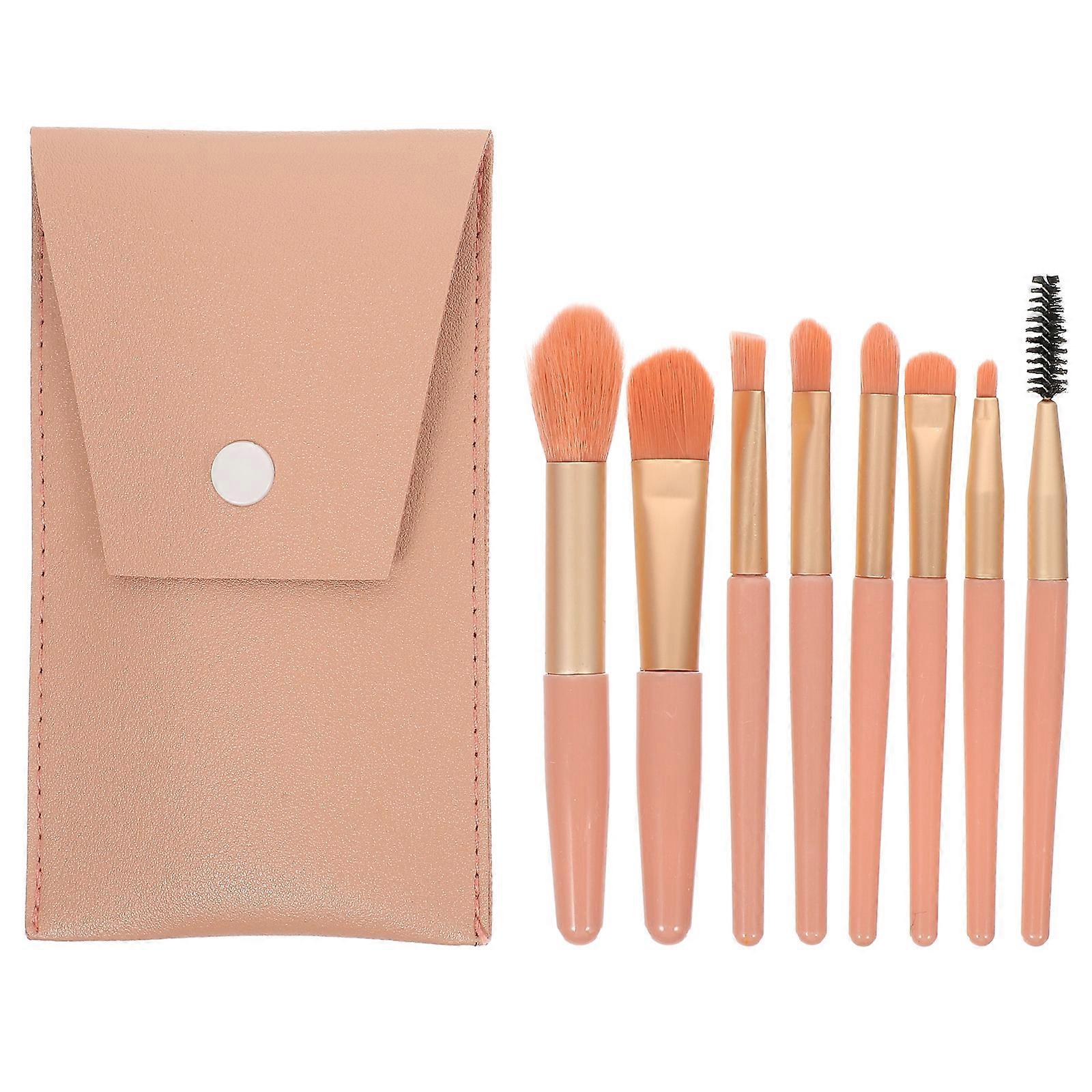 Small Makeup Brush Set Portable For Beginners Enthusiasts Eyeshadow Application 8Pcs