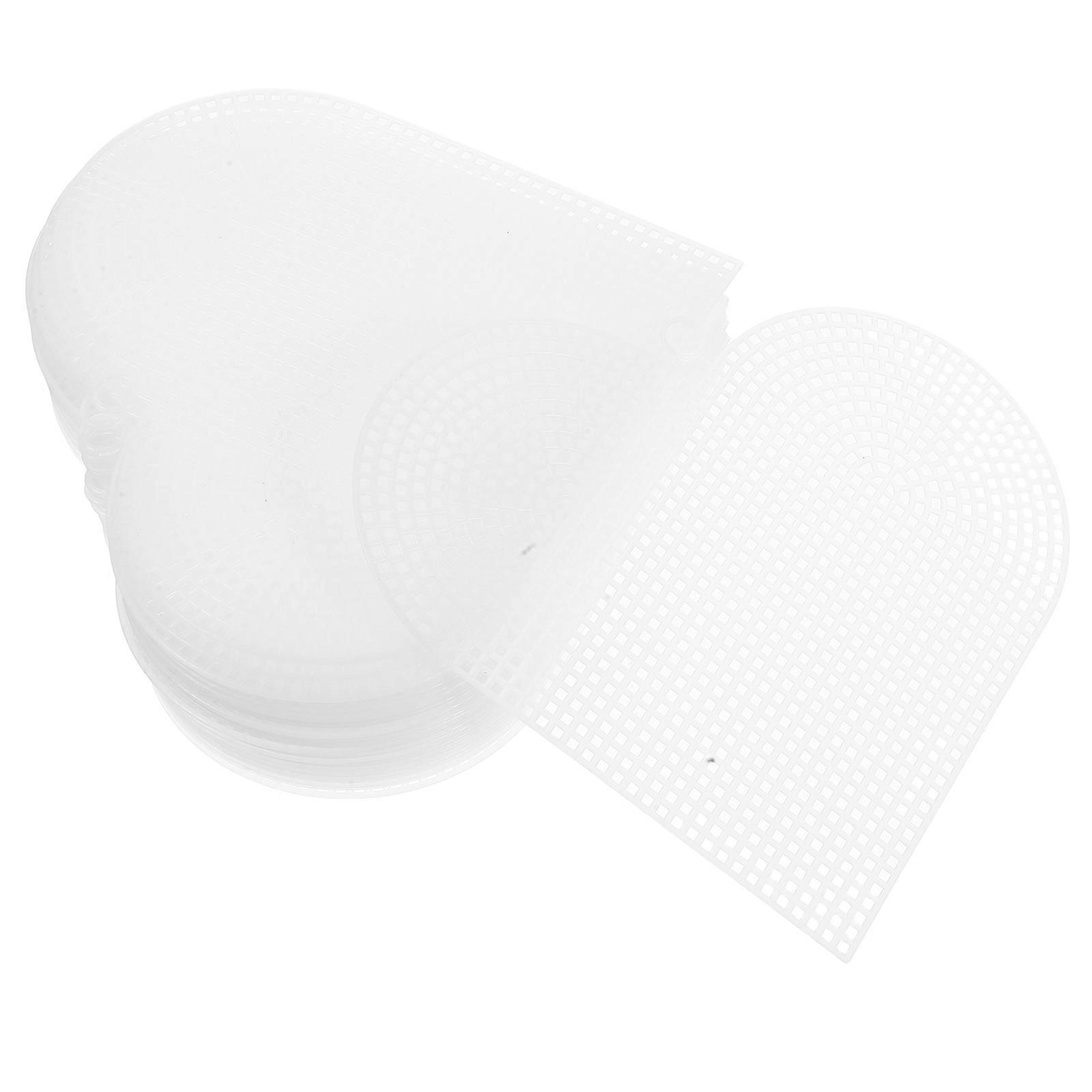 Heart Shape Mesh Canvas   30pcs Durable PE Craft Sheets for Embroidery, Cross Stitch & Knitting   Protective Lining for Shoes & Bags