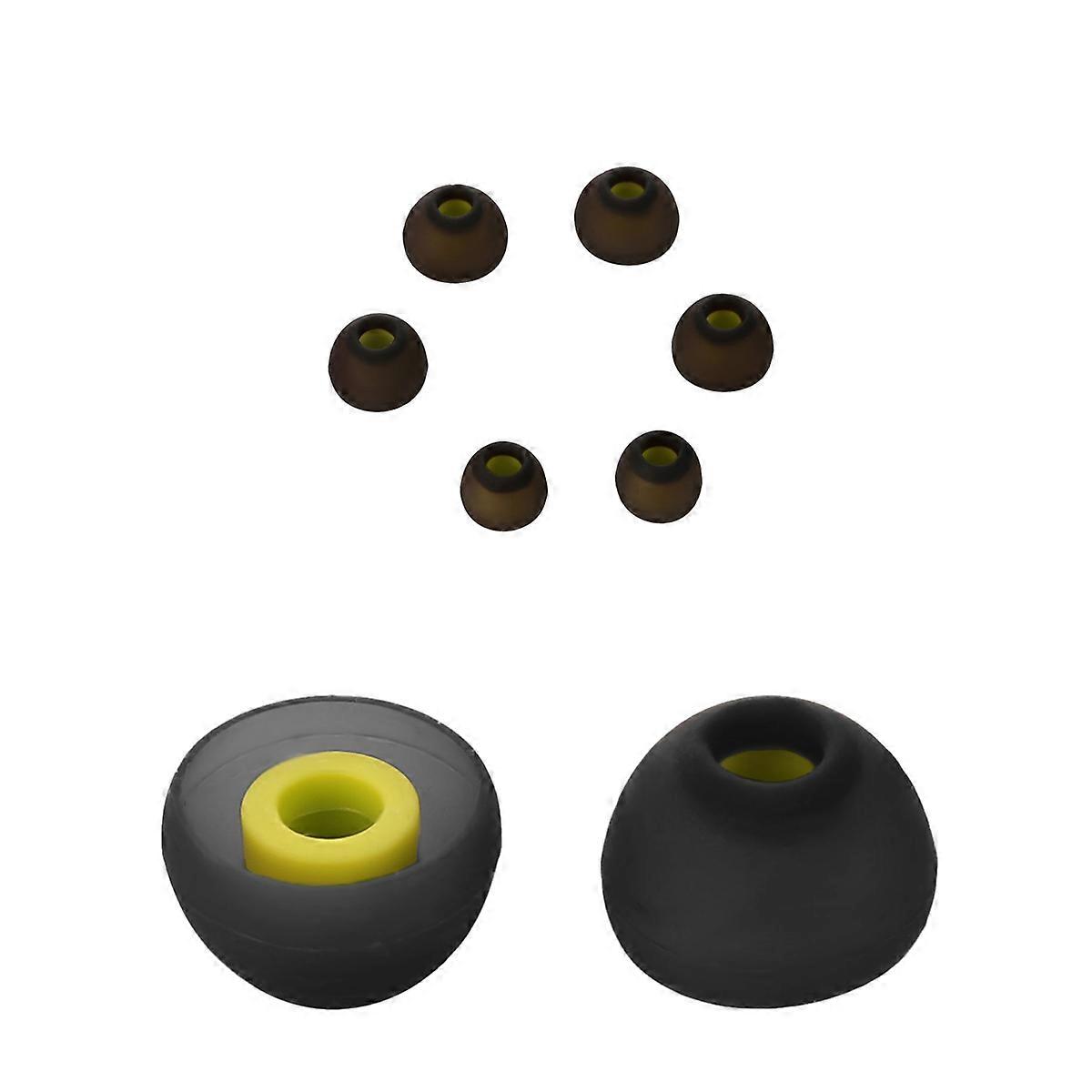 Replacement Earbuds Tips Small Size Black Color Music Effect Enhancement 1Set