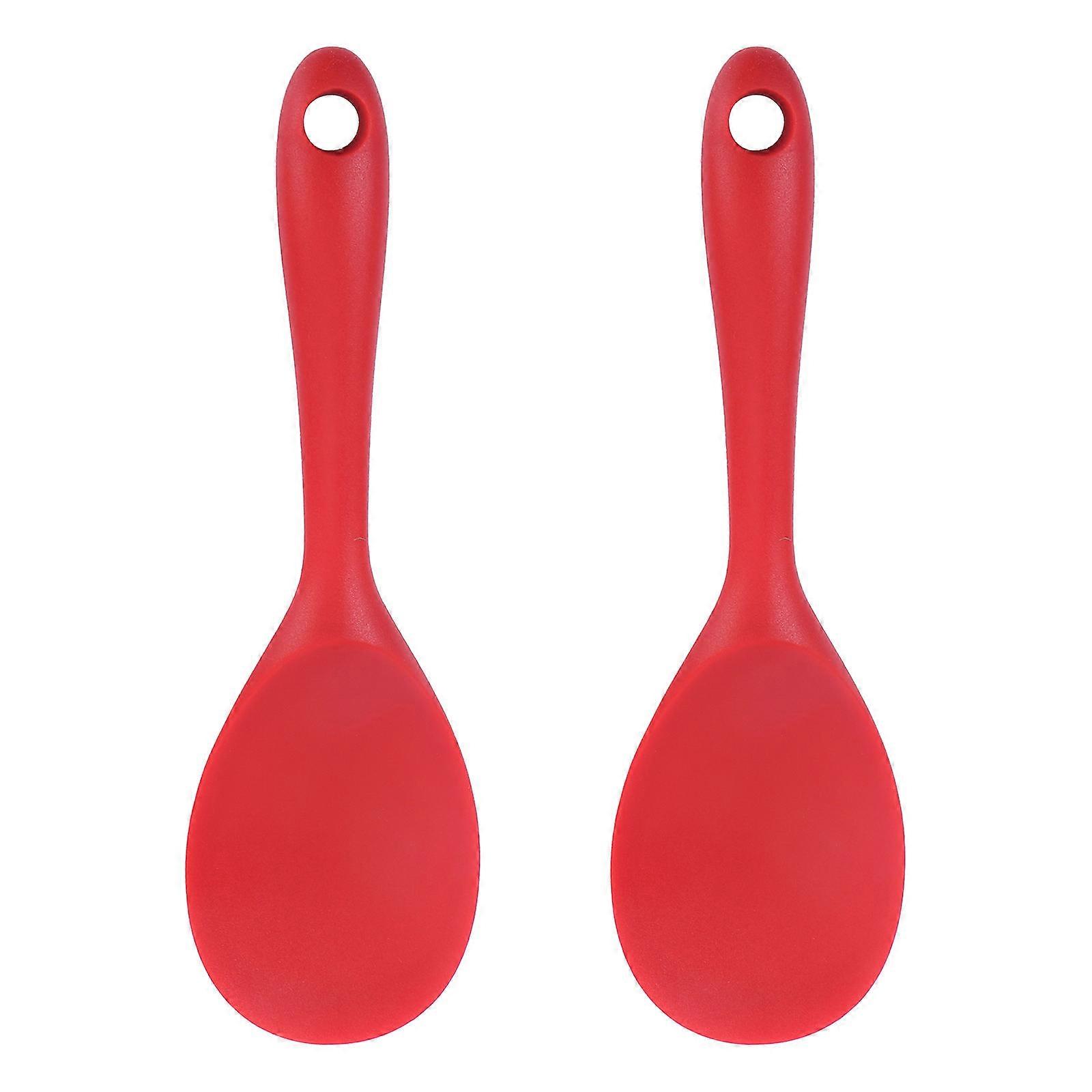 Serving Spoons For Food Silicone Heat Resistant Kitchen Tool 2Pcs