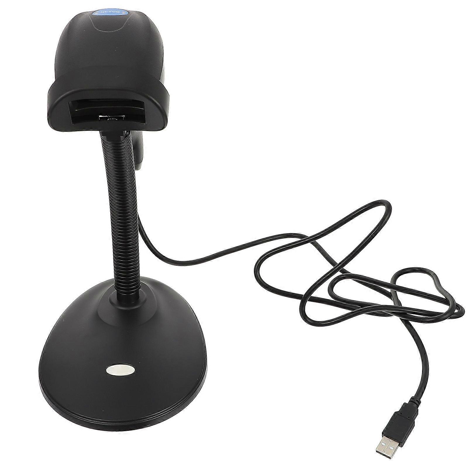 Code Scanning Device Barcode Scanner For Supermarket Convenience Store Warehouse Black Abs and Payment 1Set