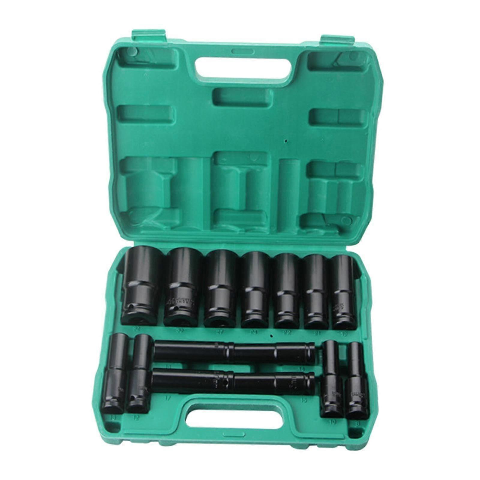 1/2" Drive Impact Socket Set Heavy Duty Car Repair Tool for Hand Wrench