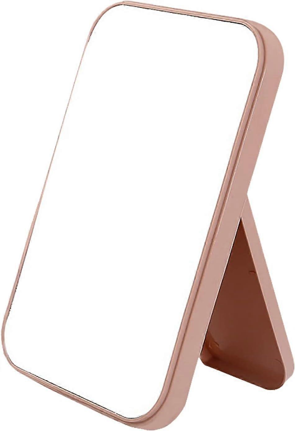 Makeup Mirror, Foldable Tabletop Mirror Portable Rectangular Travel Mirror Pink