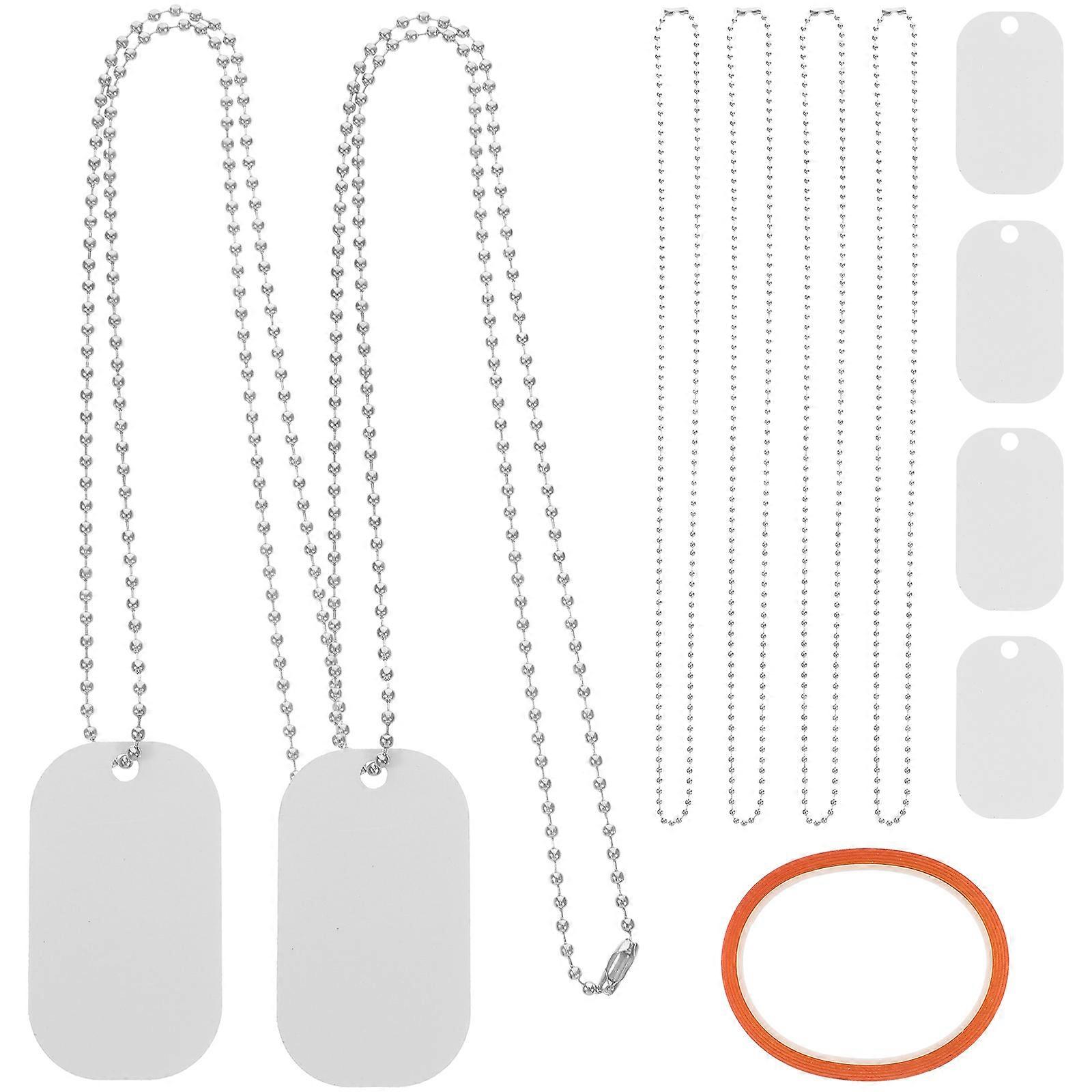 Sublimation Blank Metal Tags for DIY Dog Tags, Keychains, Pendants – Durable and Easy to Hang for Crafts