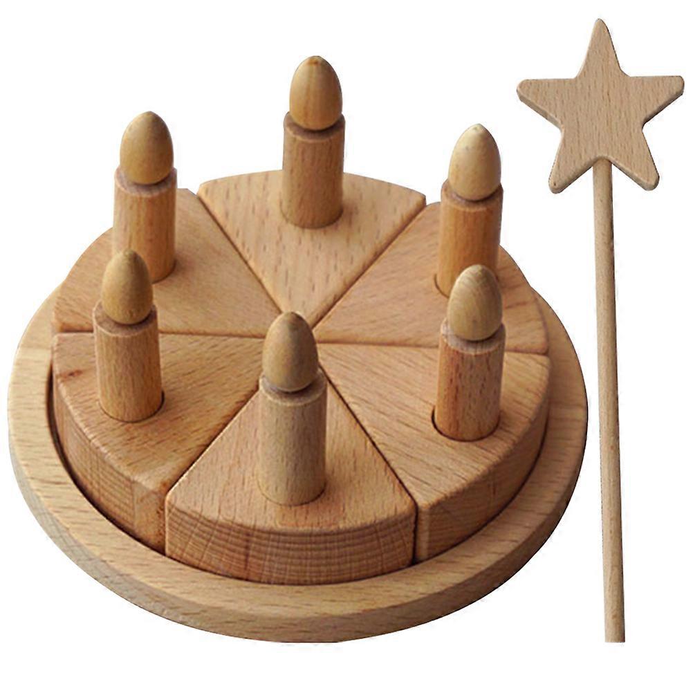 Kids Cake Toy Round Triangular Shape Diy Design Home Decoration Birthday 1 Set