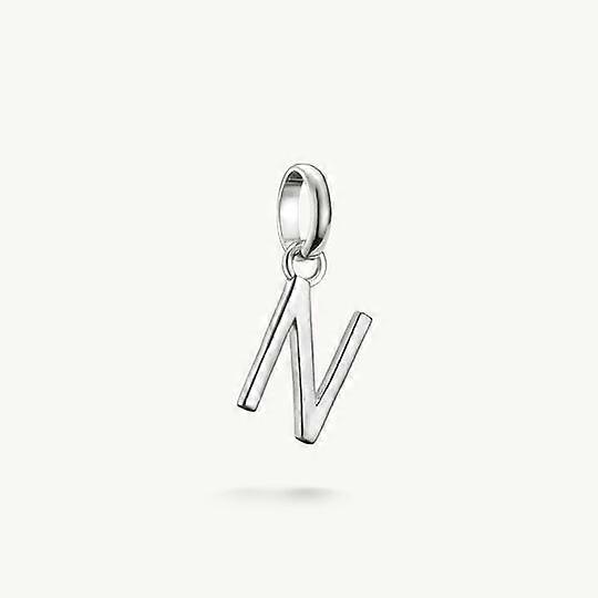 Thomas Sabo Charm Club Charming Connect Sterling Silver Letter N Charm CC1220-001-21