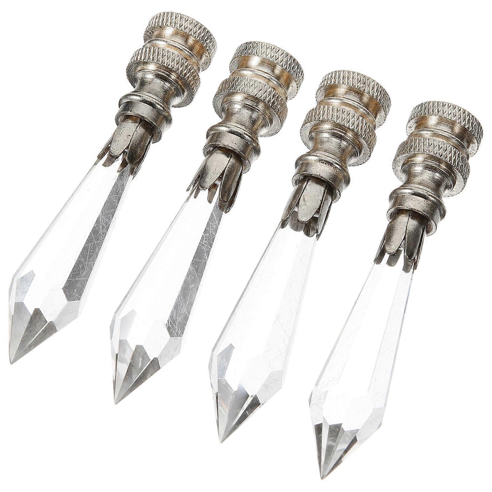 Table Lamp Caps Knobs For Home Decoration Glass Material 2.95X0.59X0.59IN 4Pcs